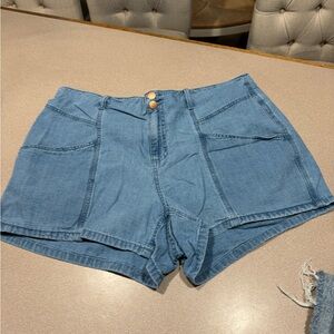 Universal Thread Light Blue High-Rise Jean Shorts